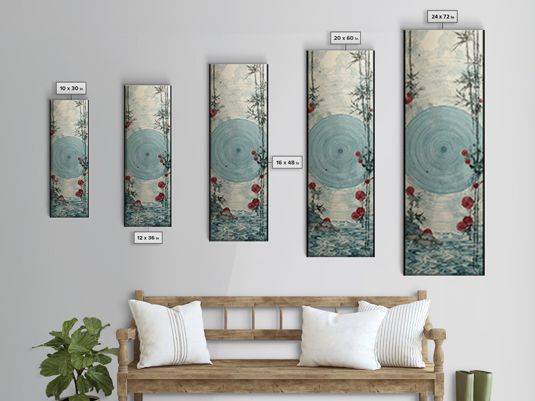 Water Ripple Circle Canvas Print, Zen Art, Home Decor, Living Room Decor, Oil Painting, Zen, Boho Wall Art, Garden Art, ZEN-1x3-97