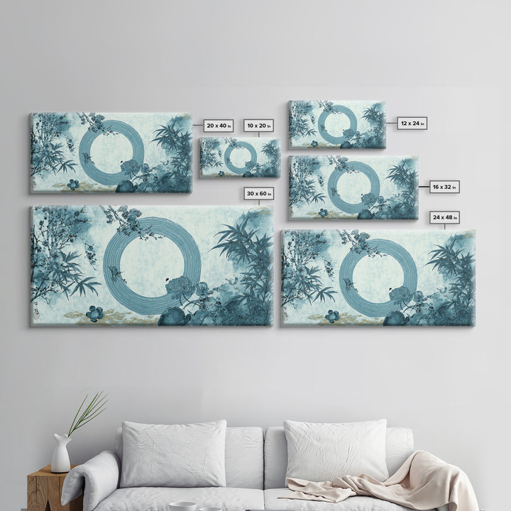 Water Ripple Circle Canvas Print, Zen Art, Boho Wall Decor, Living Room Decor, Fine Art, Zen, Wabi Sabi Art, Contemporary Art, ZEN-2x1-57