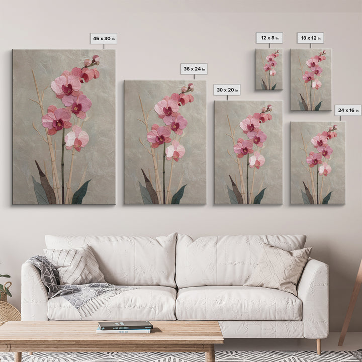 Single Orchid Stem Canvas Print, Zen Art, Boho Wall Art, Living Room Decor, Fine Art, Zen, Flower Print, Neutral Wall Art, ZEN-2x3-31