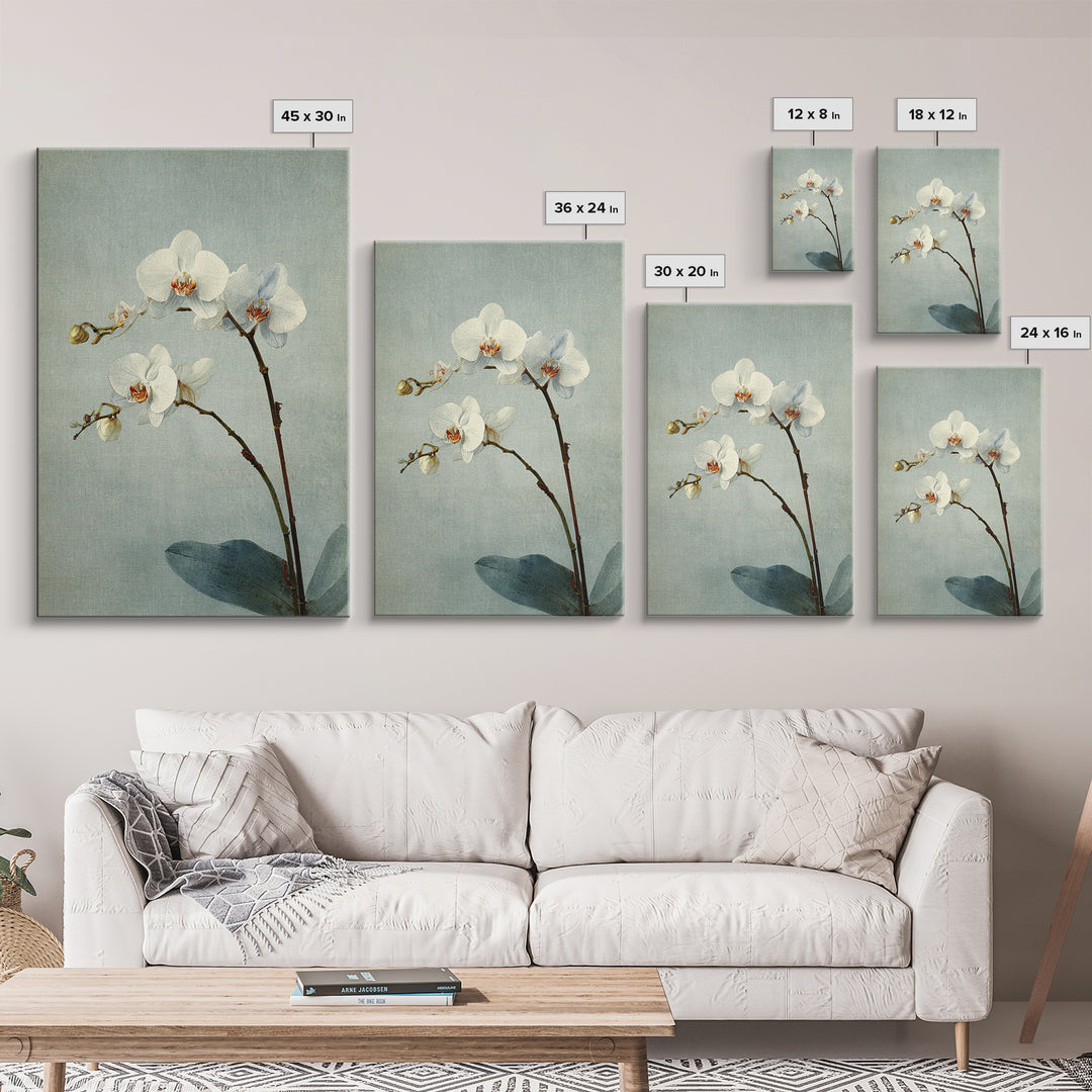 Single Orchid Stem Canvas Print, Zen Art, Art, Living Room Decor, Fine Art, Zen, Garden Art, Japanese Wall Art, Boho Wall Decor, ZEN-2x3-7