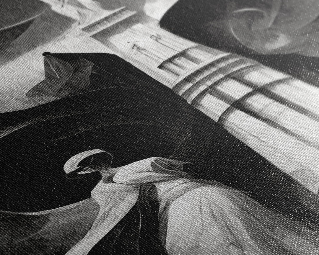 Vintage Style Art Deco Statue Study, Framed Canvas Print, Retro Style Wall Art, 1920s - 1930s style Art