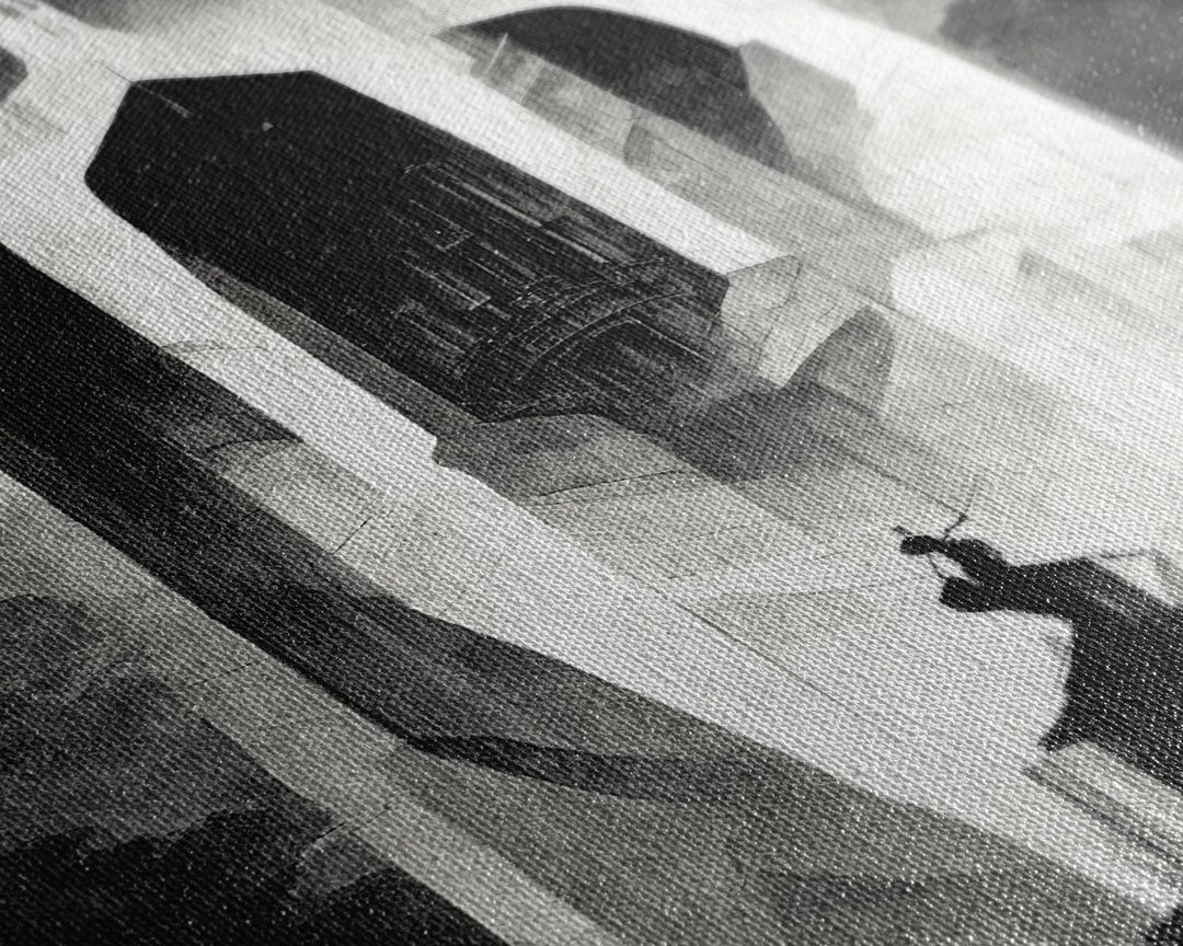 Vintage Style Art Deco Statue Study, Framed Canvas Print, Retro Style Wall Art, 1920s - 1930s style Art