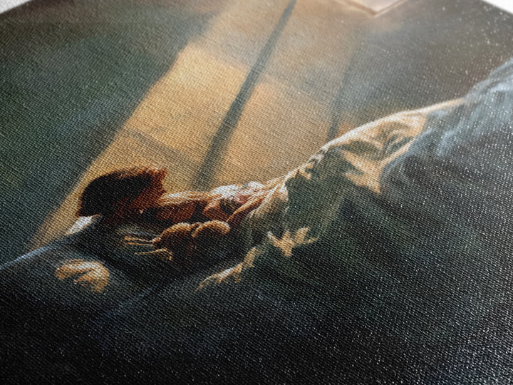 Sunlit Child With Teddy In Bed Wall Art, Bedroom Decor, Nursery Art Print, Sweet Dreams Poster, Cozy Guest Room Decor Gift