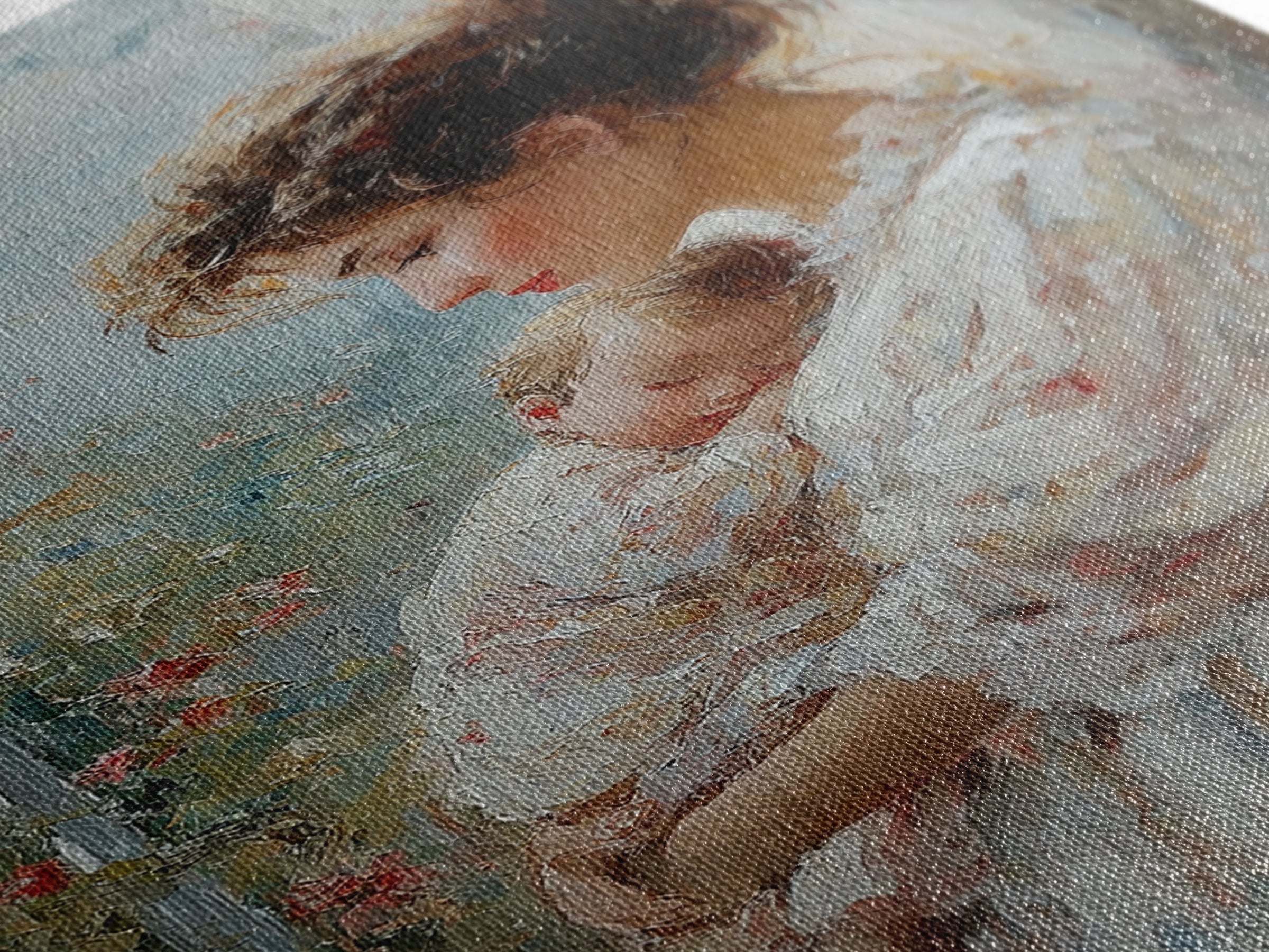 Mother With Sleeping Newborn In Soft Window Light Wall Art, Feminine Nursery Decor, New Mom Gift, Romantic Bedroom Decor