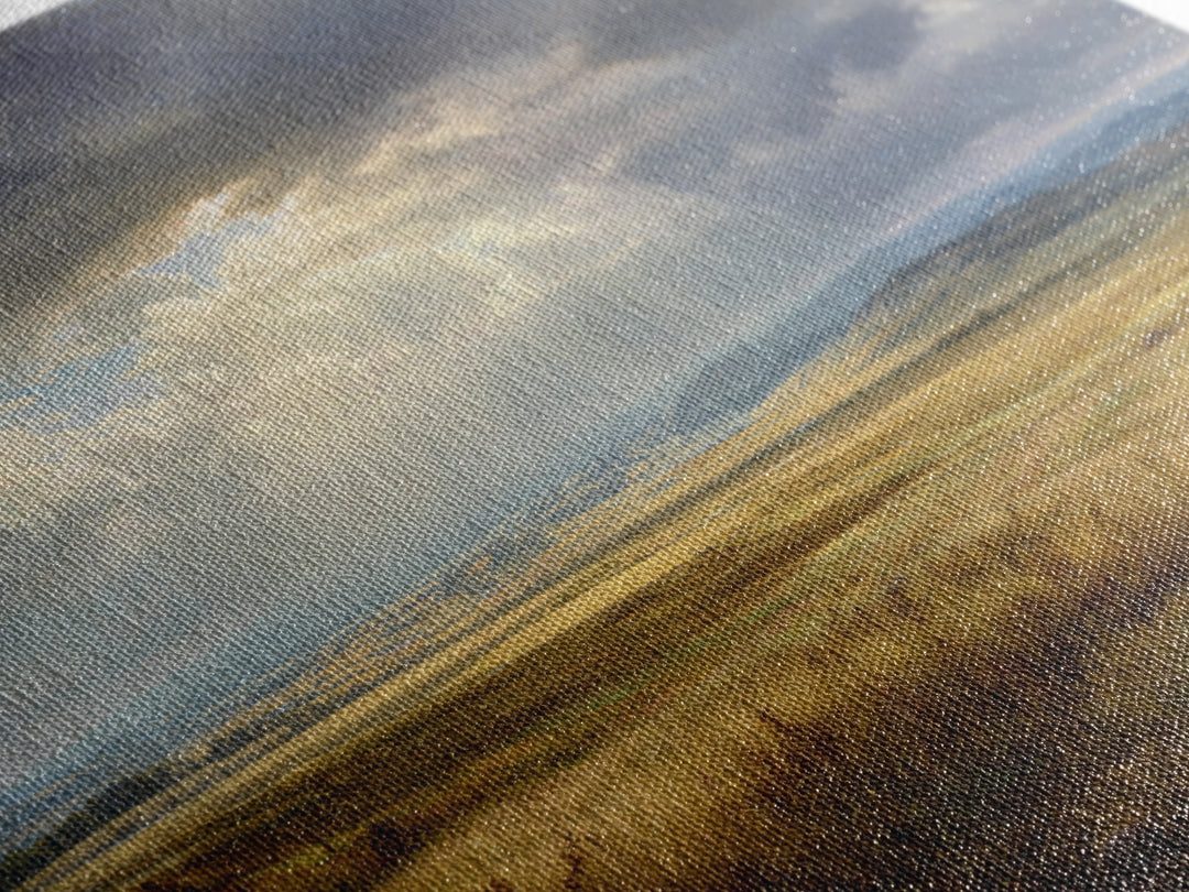 Sun Rays Over Golden Prairie Wall Art, Dramatic Western Landscape Canvas Print, Rustic Country Decor, Large Nature Living Room Art