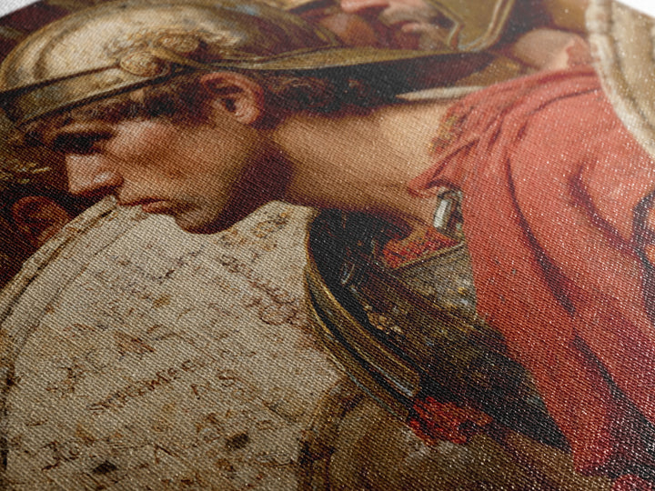 Roman Legion Soldiers With Shields Framed Canvas Print, Classical Warrior Portrait, Ancient Rome Wall Art, History Gift For Him