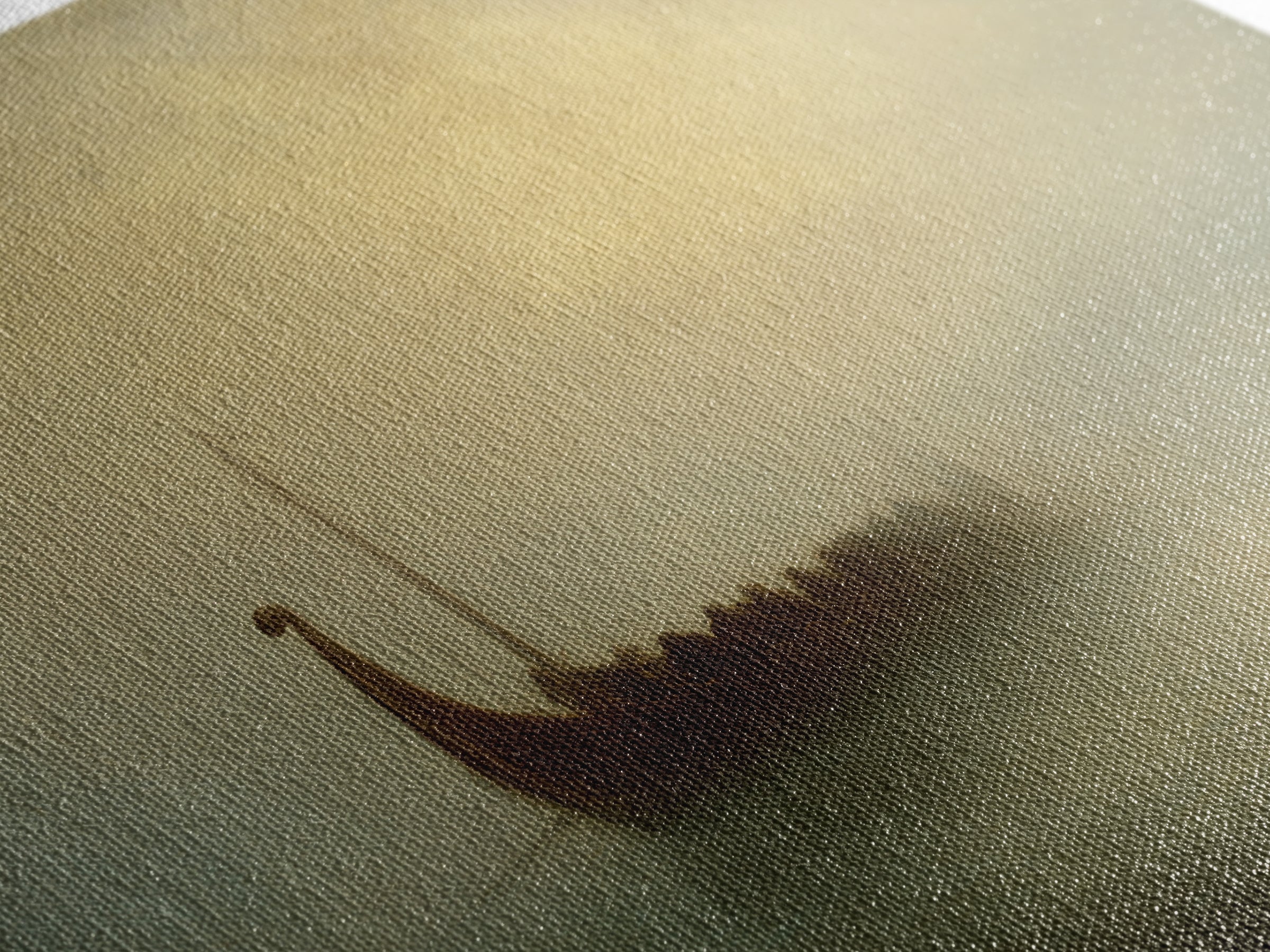 Foggy Viking Longship On Quiet Sea Canvas Print, Nautical Wall Art, Seascape Art, Nordic Art Print, Coastal Home Decor, Wall Decor