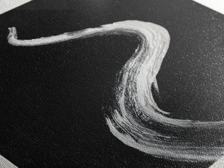 Minimalist Black And White Abstract Line Wall Art, Modern Monochrome Painting Print, Contemporary Home Decor Office Art