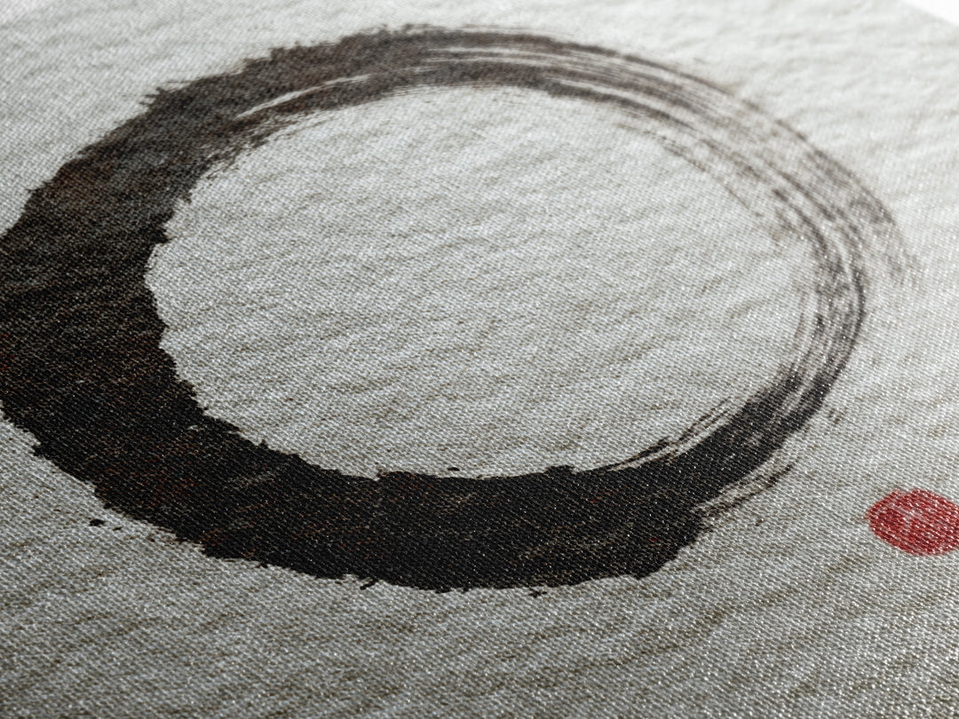 Minimalist Zen Enso Circle Wall Art, Japanese Ink Brush Painting Print, Wabi Sabi Japandi Decor Modern Wall Art