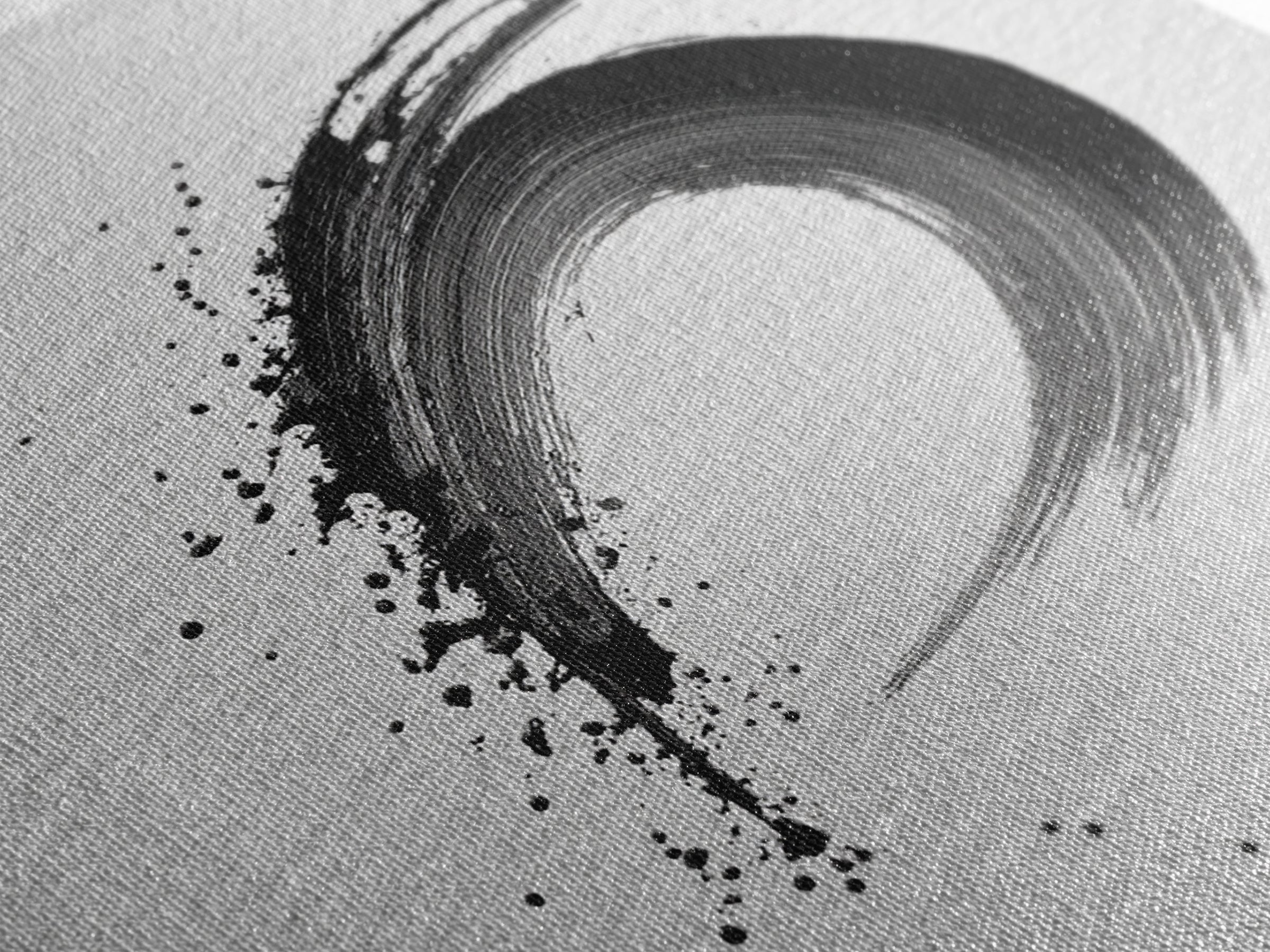 Zen Enso Brush Stroke Minimalist Black And White Wall Art Japanese Calligraphy Painting Modern Decor Minimalist Wall Art Print