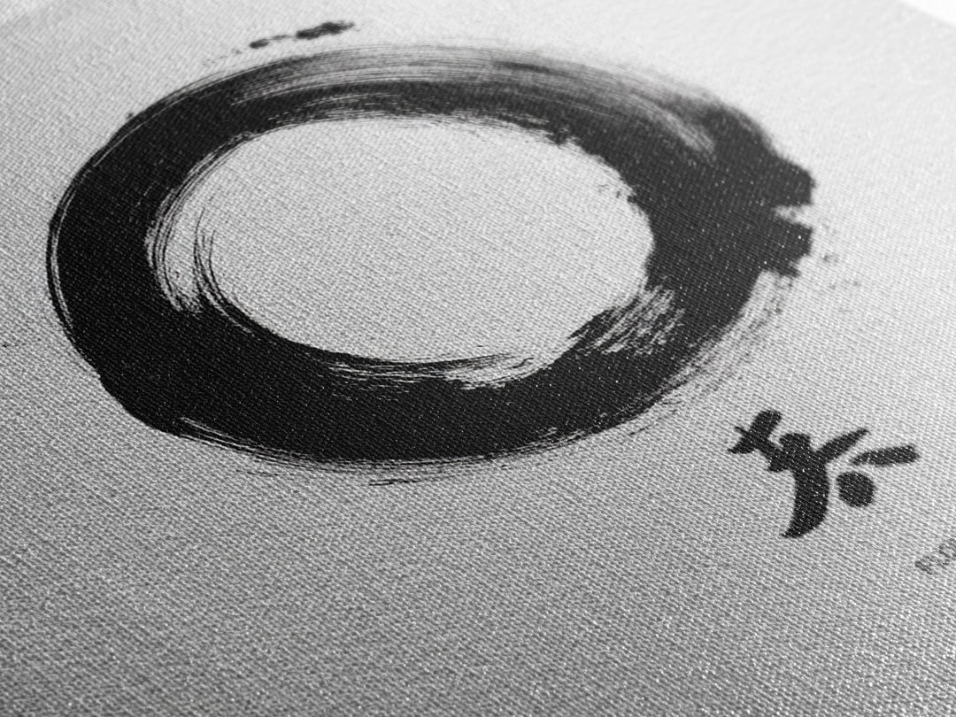 Zen Enso Circle Japanese Ink Painting Wall Art Minimalist Abstract Print Modern Home Decor Living Room Wall Art
