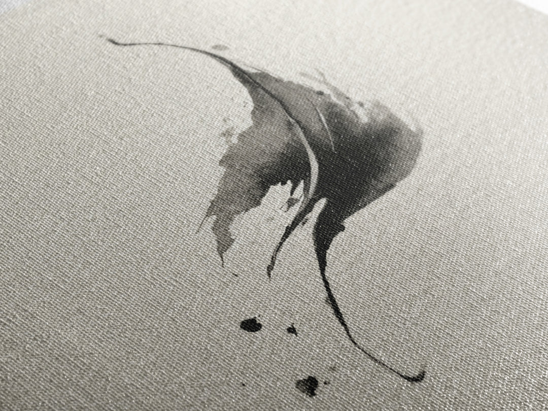 Minimalist Ink Brushstroke Wall Art Print, Japanese Zen Abstract, Black And White Art, Modern Japandi Home Decor