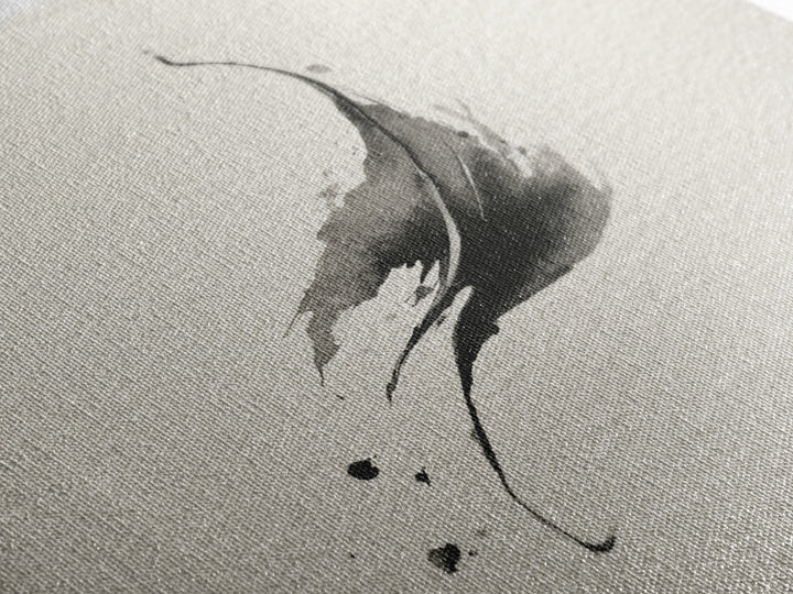 Minimalist Ink Brushstroke Wall Art Print, Japanese Zen Abstract, Black And White Art, Modern Japandi Home Decor