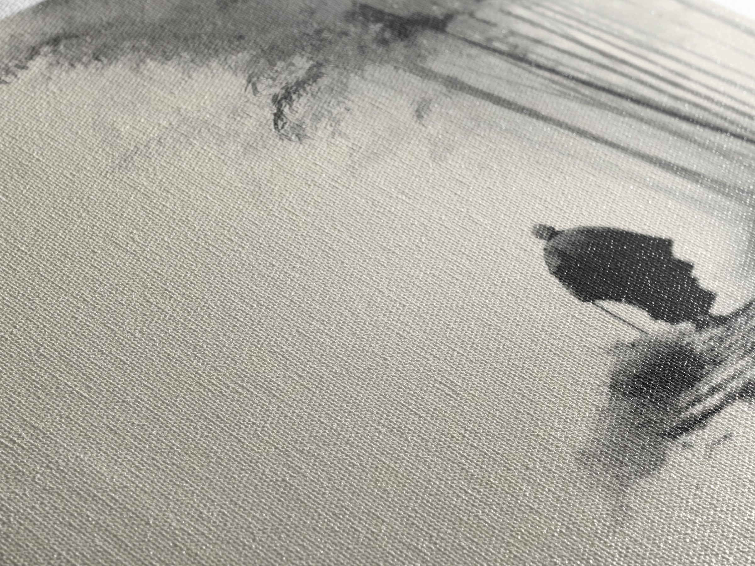 Minimalist Zen Monk Walking In Bamboo Fog Japanese Wall Art Black And White Print Japandi Decor Calming Wabi Sabi Artwork