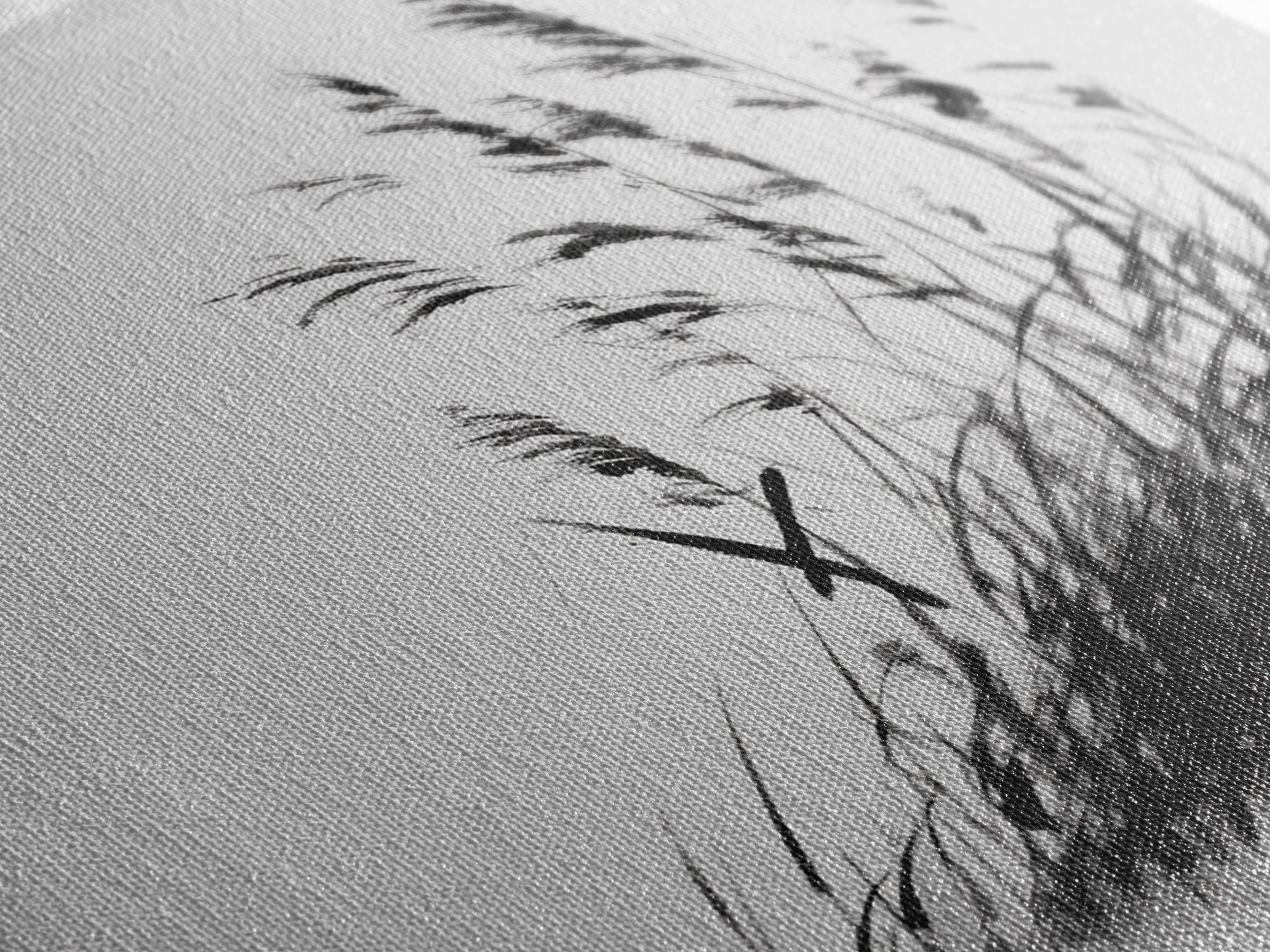 Minimalist Ink Grass Wall Art, Black And White Japanese Style Painting, Modern Minimal Wall Decor Fine Art Print