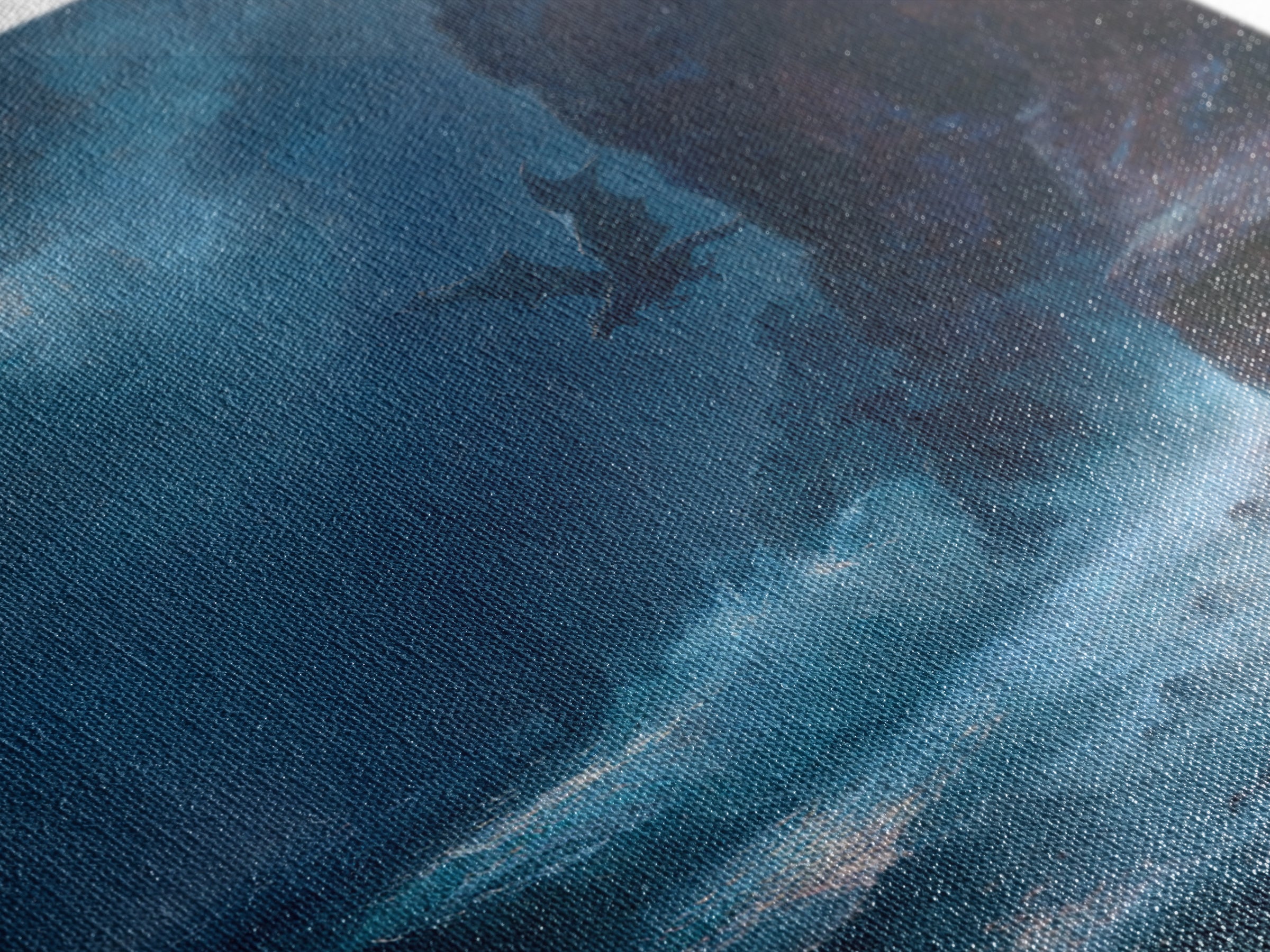 Moonlit Dragon Over Stormy Sea Cliffs Wall Art, Fantasy Seascape Canvas Print, Moody Coastal Decor, Gothic Ocean Artwork