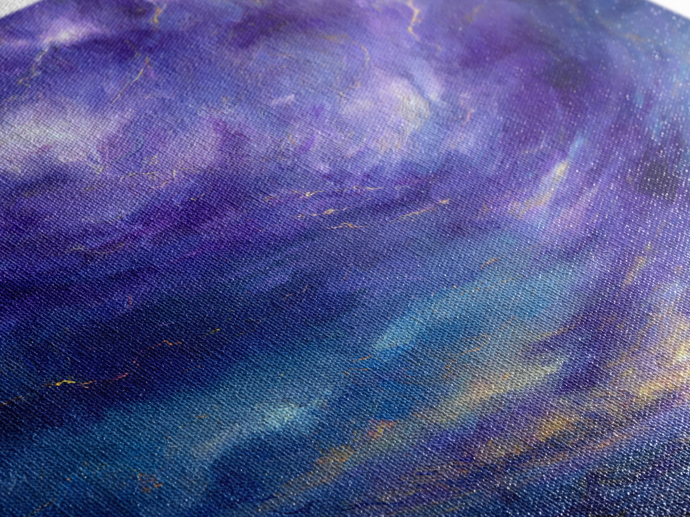 Purple Storm Vortex Wall Art, Abstract Fantasy Seascape Canvas Print, Moody Ocean Decor, Dramatic Wizard Battle Gift For Home Decor