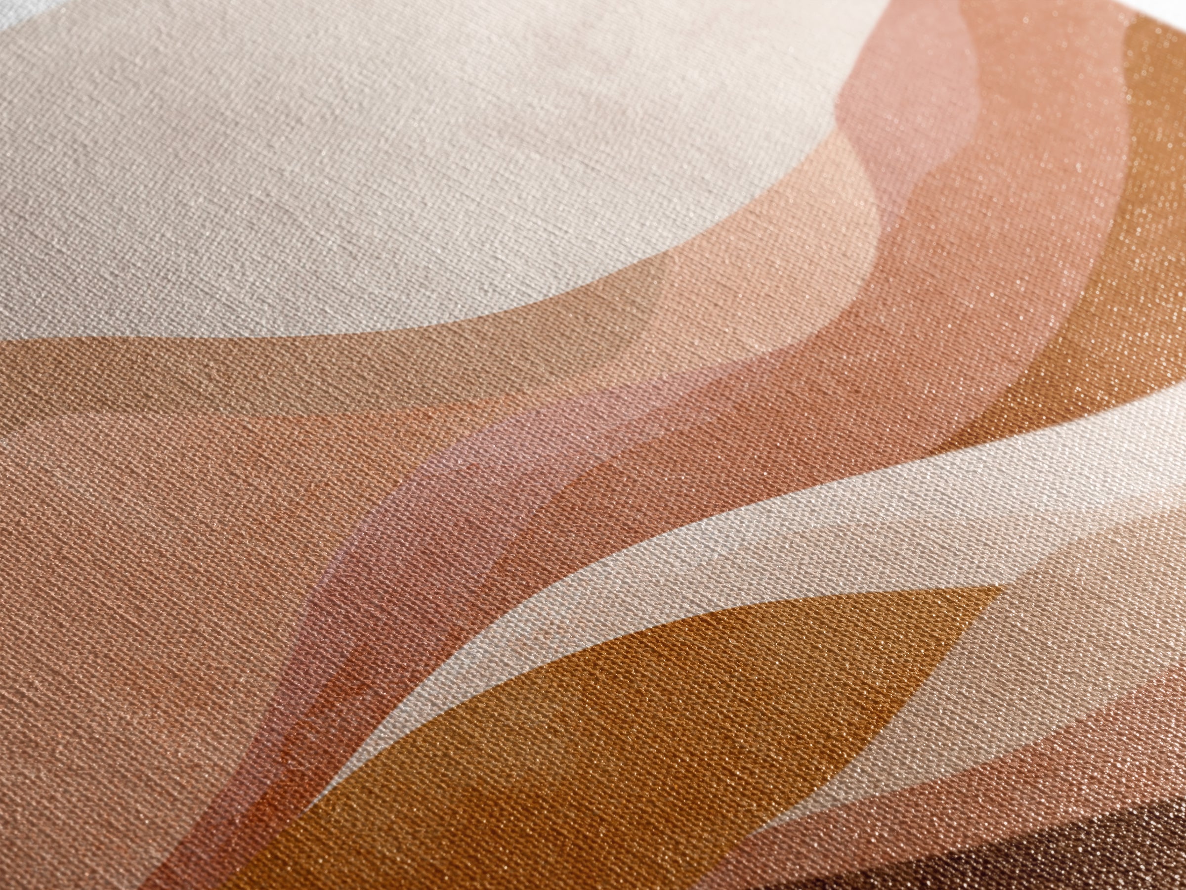 Terracotta Abstract Desert Waves Canvas Print, Earth Tone Wall Art For Modern Living Room Decor And Neutral Home Decor Gift