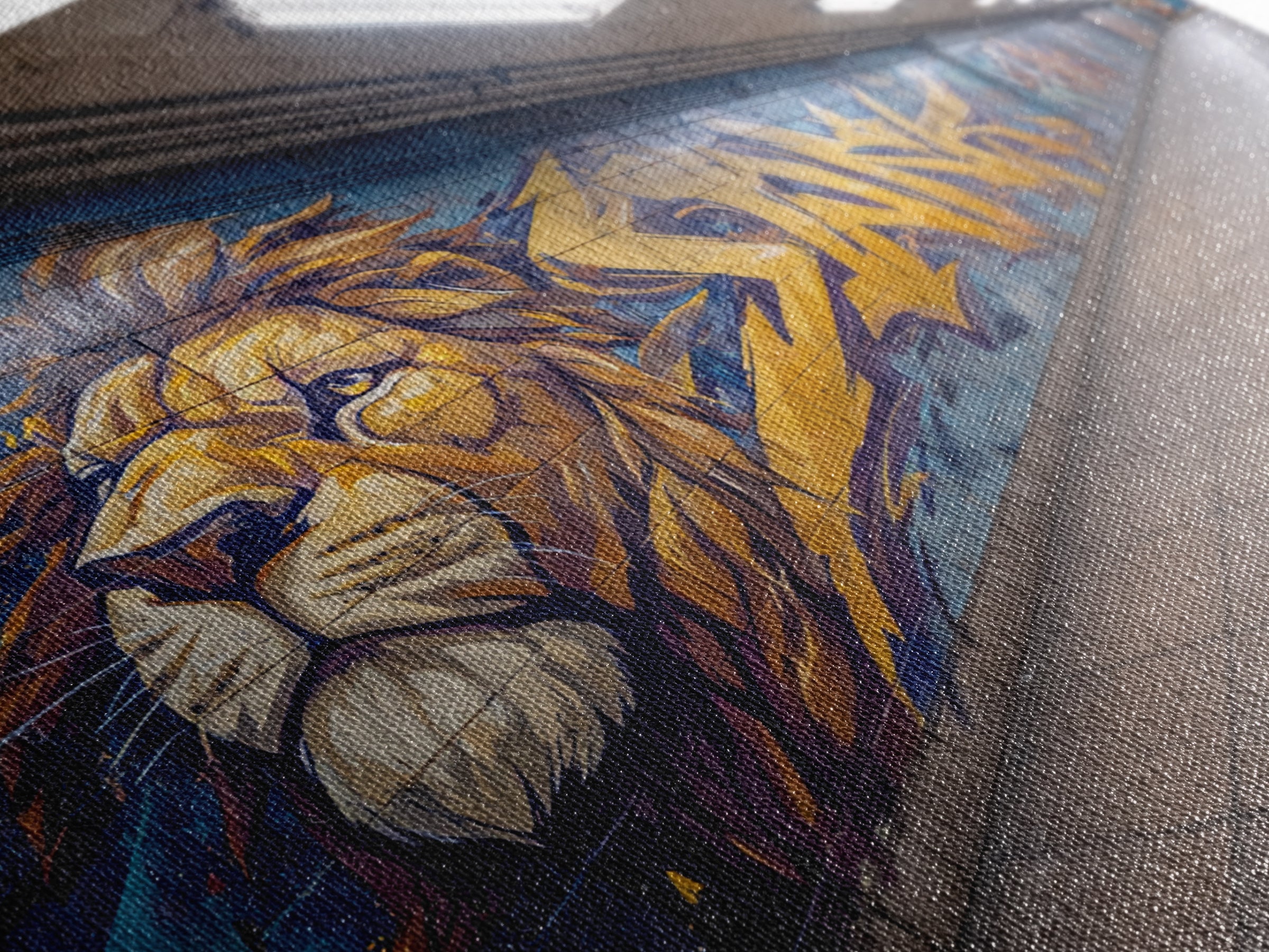 Lion Graffiti Subway Mural Large Wall Art, Urban Street Art Print, Bold Animal Canvas, Modern Decor, Man Cave Gift For Him