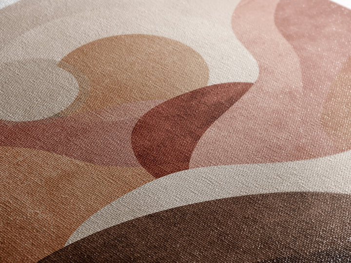 Blush Terracotta Abstract Landscape Wall Art, Minimalist Canvas Print For Neutral Living Room Decor And Modern Bedroom Decor