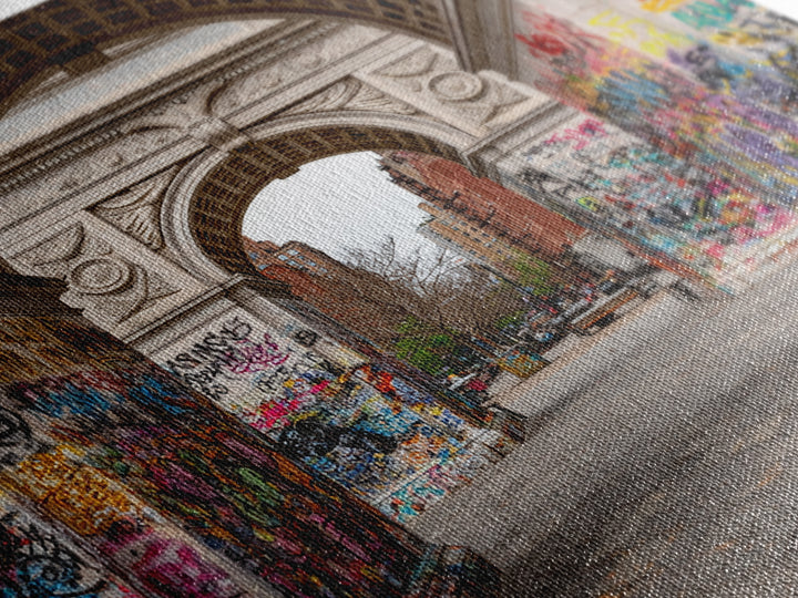Graffiti Covered Washington Square Arch Wall Art, New York City Urban Photography Print For Modern Apartment Wall Decor Gift