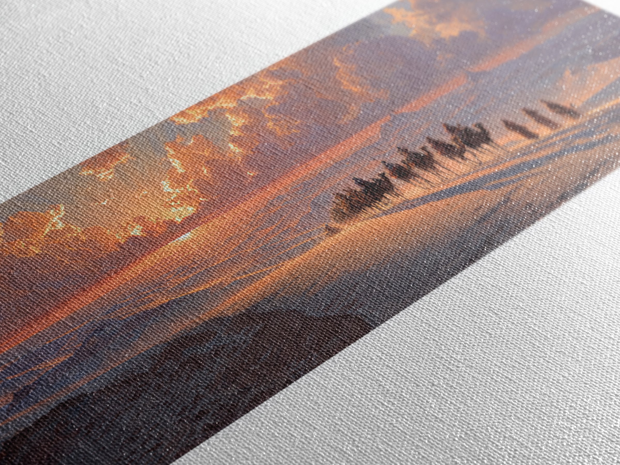 Sunset Desert Caravan Canvas Print, Panoramic Landscape Wall Art, Southwestern Decor, Long Horizontal Art, Travel Gift Idea