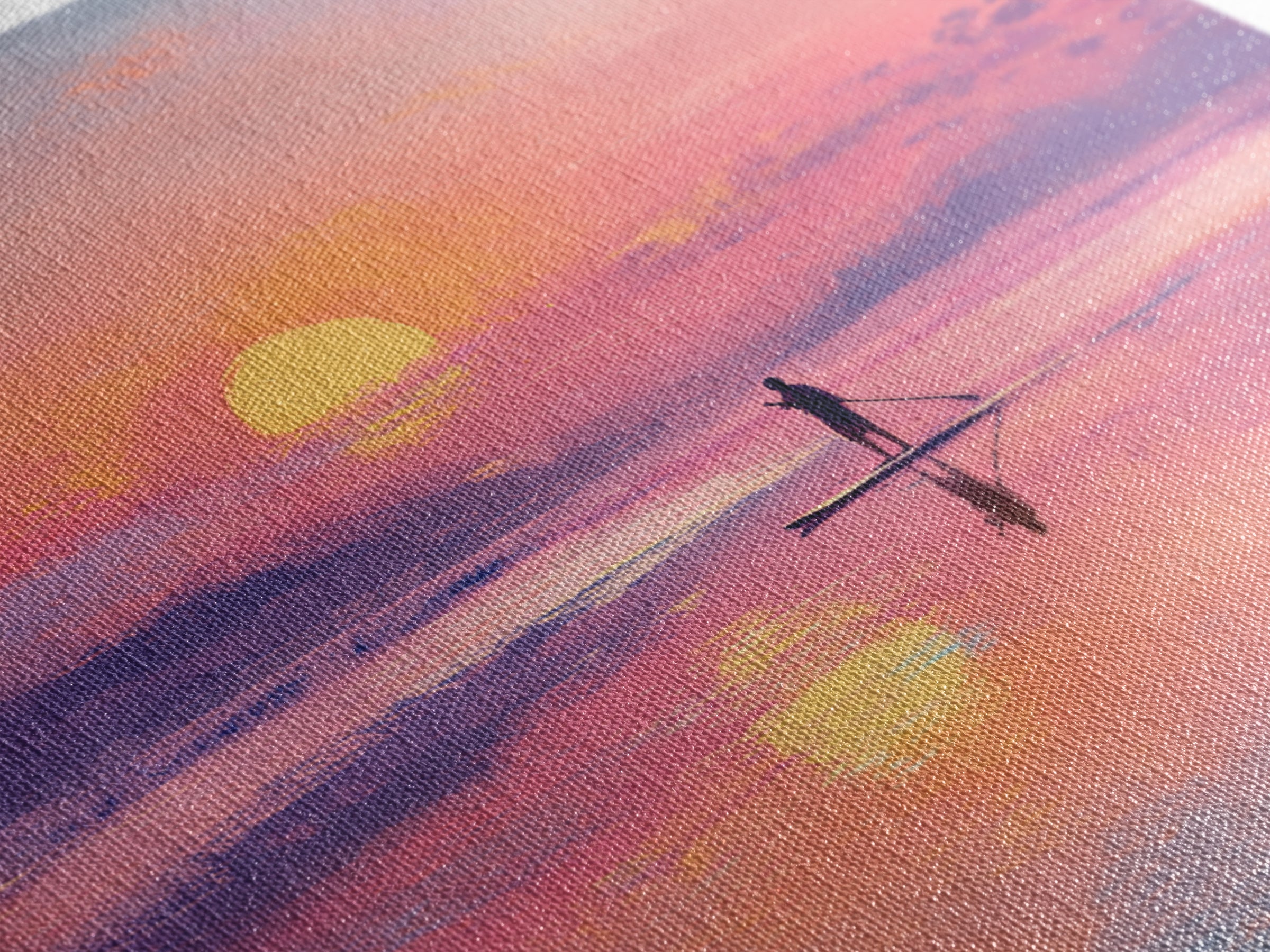 Pink Sunset Paddleboard Wall Art, Pastel Ocean Seascape, Coastal Decor, Beach House Art Print, Romantic Gift For Her, Bedroom Decor