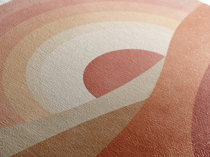Terracotta Desert Sunset Rainbow Hills Wall Art, Boho Abstract Landscape Print, Warm Earth Tone Living Room Decor, Housewarming Gift