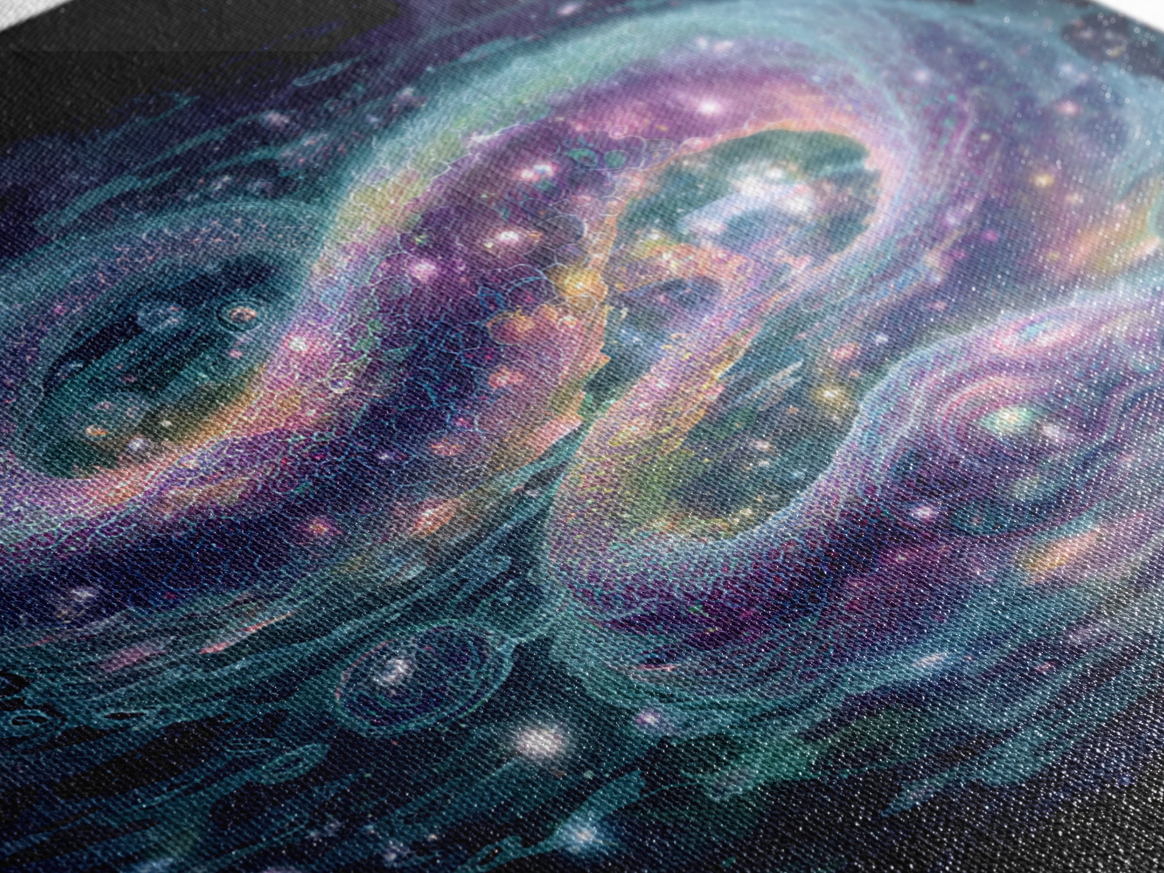 Cosmic Serpent Galaxy Wall Art, Mystical Space Dragon Framed Canvas Print, Celestial Fantasy Art For Modern Living Room Decor
