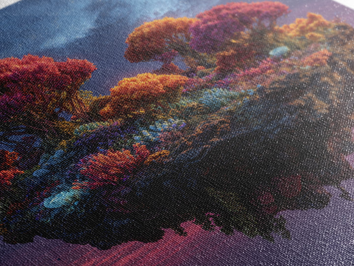 Floating Island Fantasy Landscape Canvas Print, Colorful Surreal Art, Dreamy Sky Wall Art, Fantasy Home Decor Living Room
