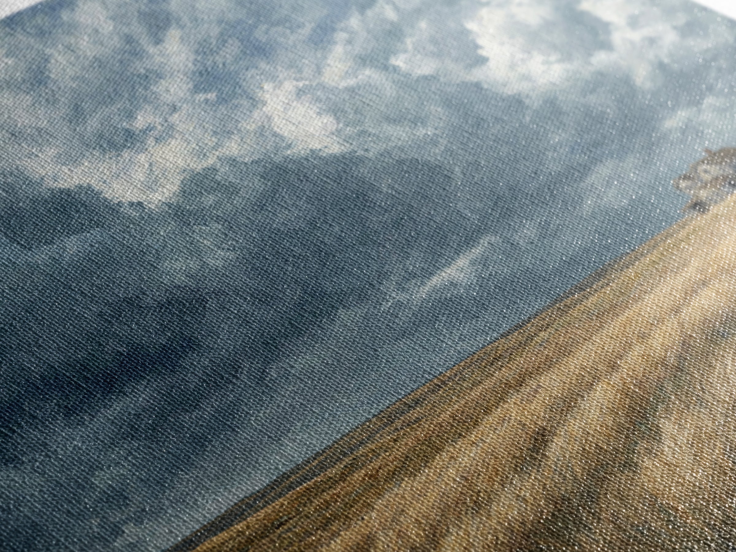 Moody Prairie House Stormy Sky Landscape Wall Art, Large Horizontal Canvas Print, Rustic Farmhouse Decor Living Room Art