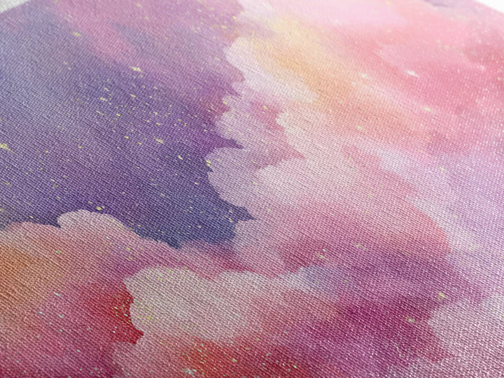 Pink Purple Cloudscape Wall Art, Pastel Celestial Decor, Dreamy Bedroom Wall Art, Nursery Wall Art, Whimsical Canvas Print