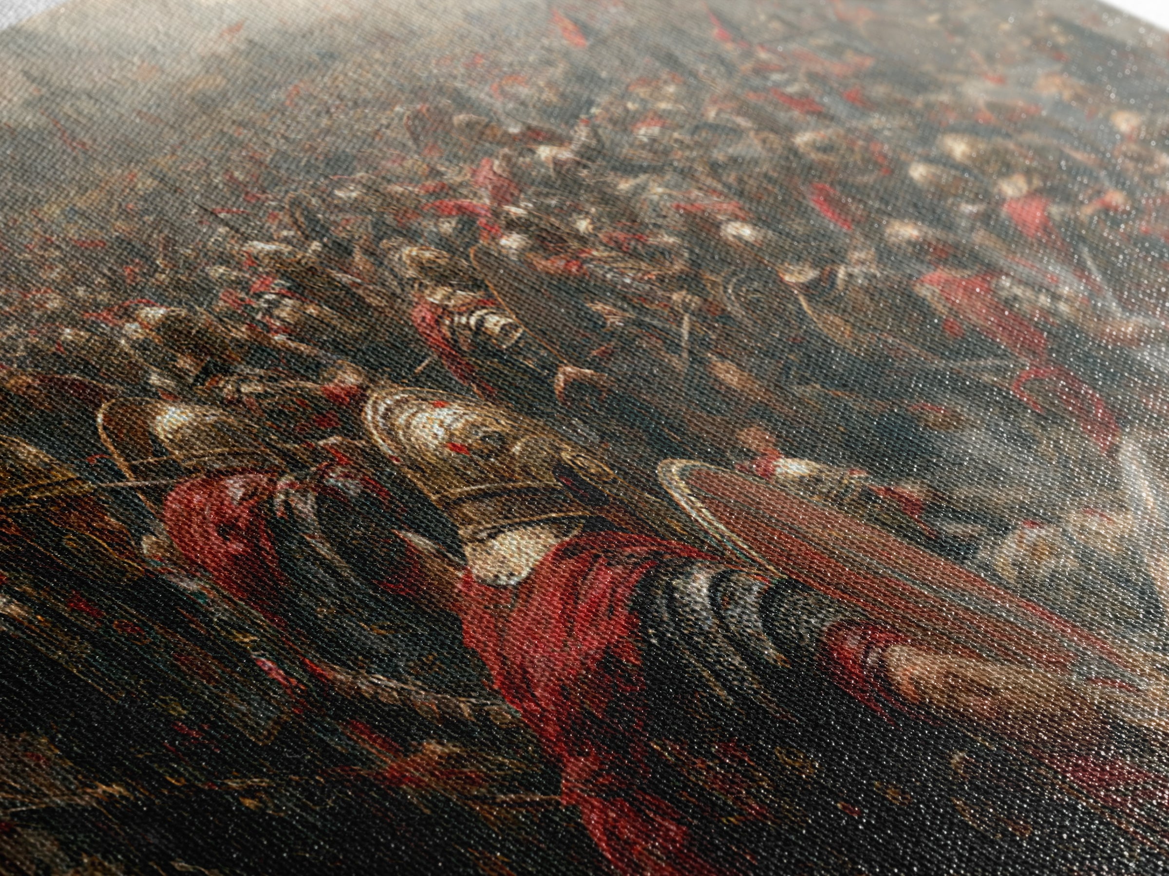 Epic Roman Battlefield With Shields And Banners Canvas Print, Historical Art, Warrior Wall Art, Large Wall Art, Office Decor