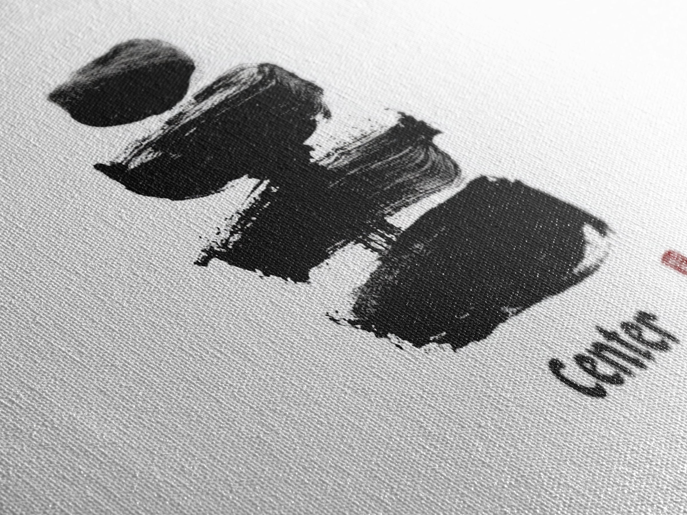 Zen Bamboo Brush Painting Minimalist Wall Art Black And White Ink Illustration Canvas Print Home Decor For Living Room And Office