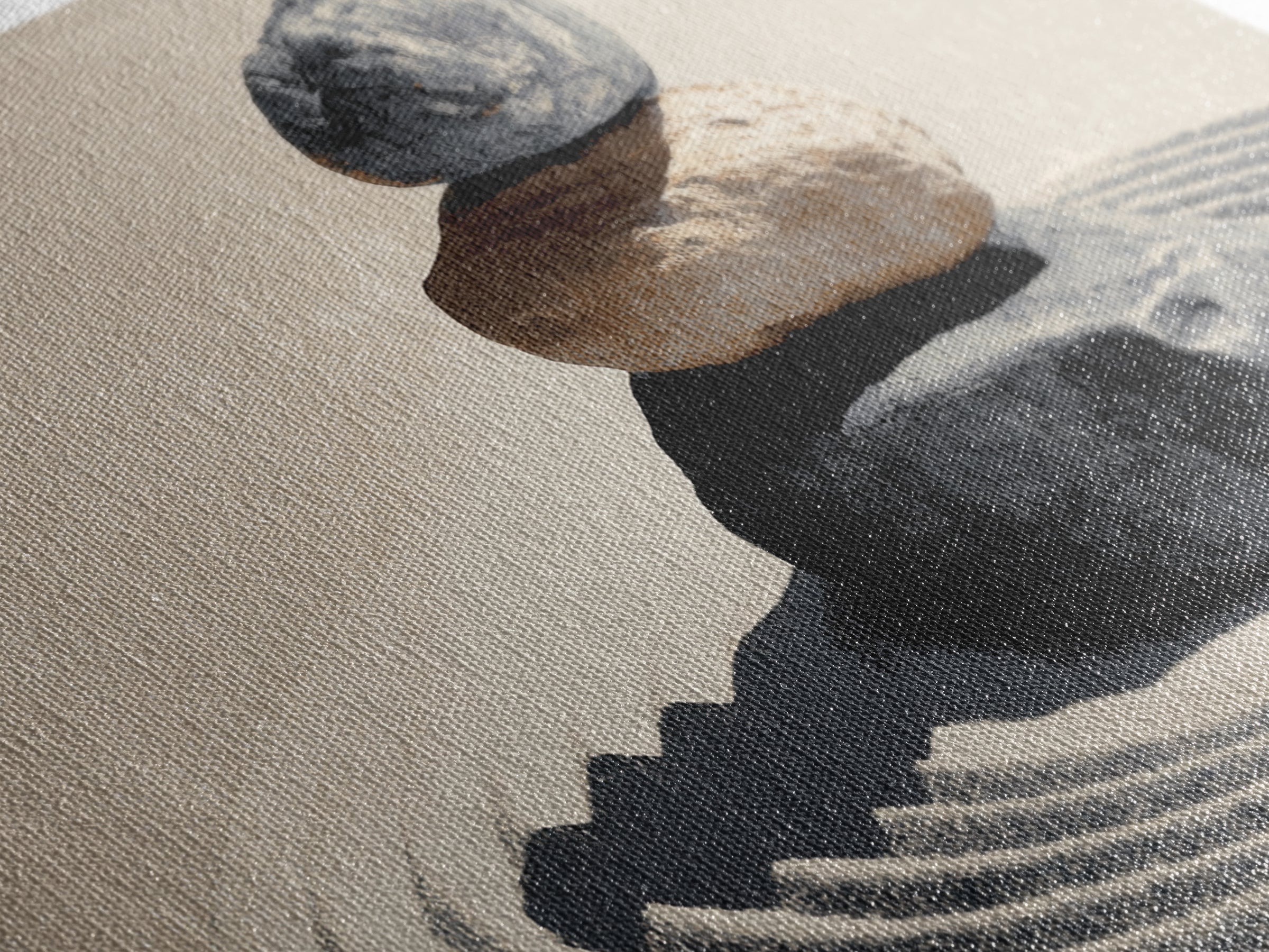 Zen Rock Pyramid Abstract Minimalist Wall Art Painting Canvas Print For Calm Modern Home Decor