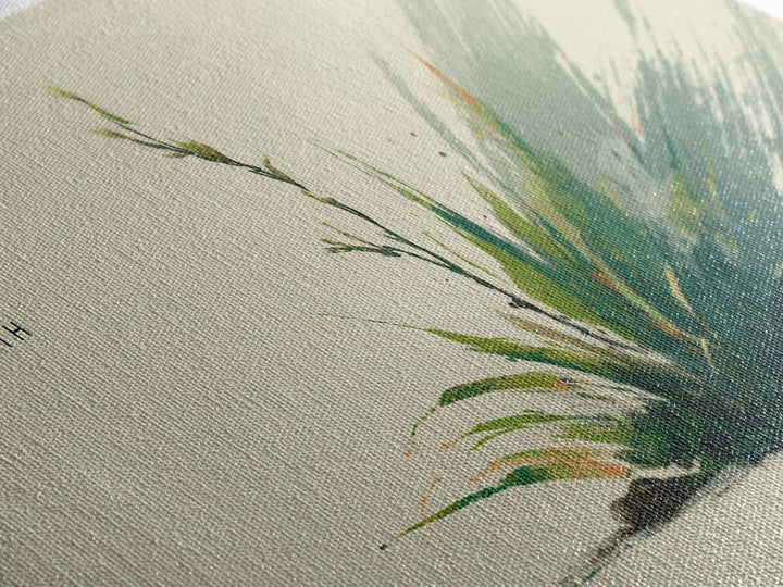 Serene Minimalist Growth Plant Ink Brush Stroke Art With Asian Inspired Calligraphy Wall Art