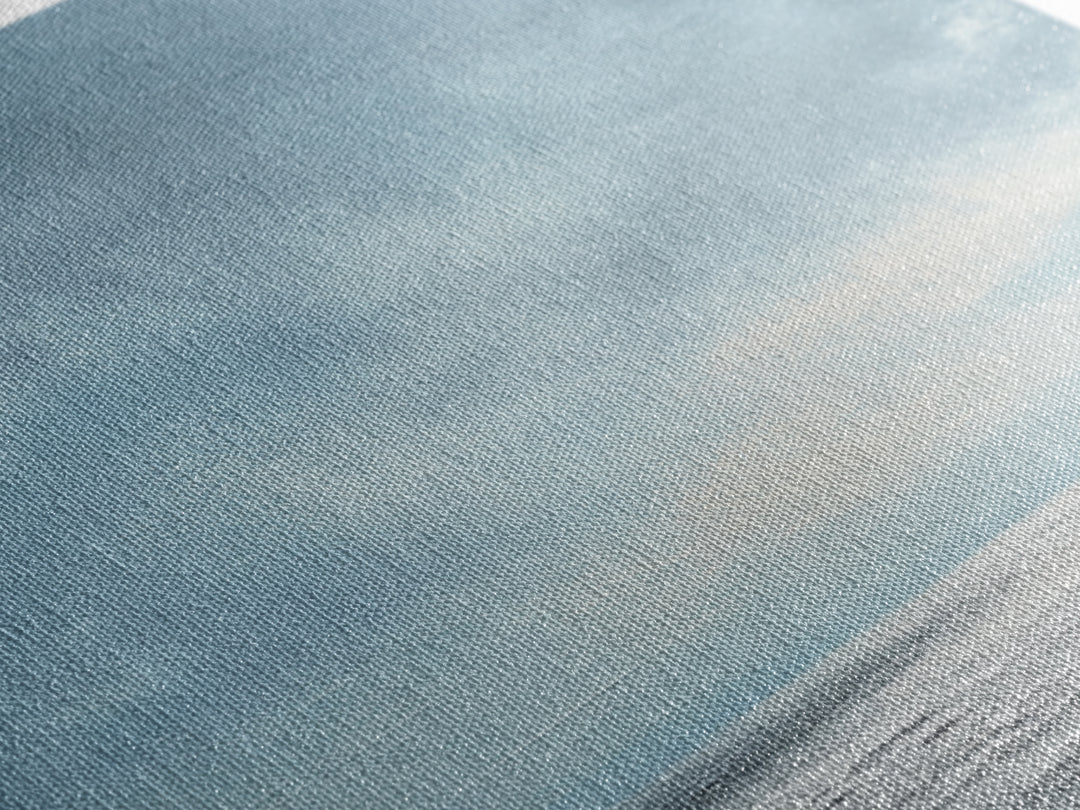 Tranquil Seascape Oil Painting With Soft Blue Sky And Ocean Horizon Peaceful Wall Art Canvas Print