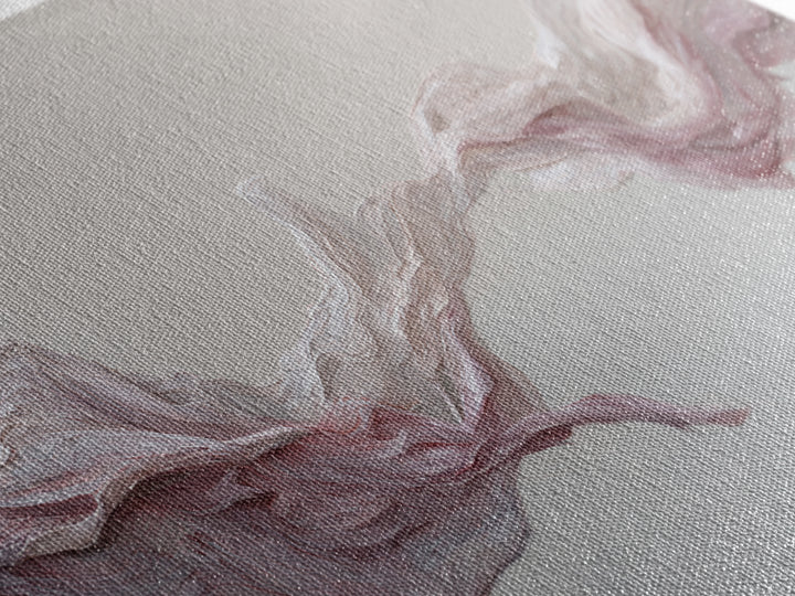 Elegant Abstract Flowing Pink And Beige Textured Acrylic Painting Canvas Print Perfect Modern Wall Art For Home Decor And Office
