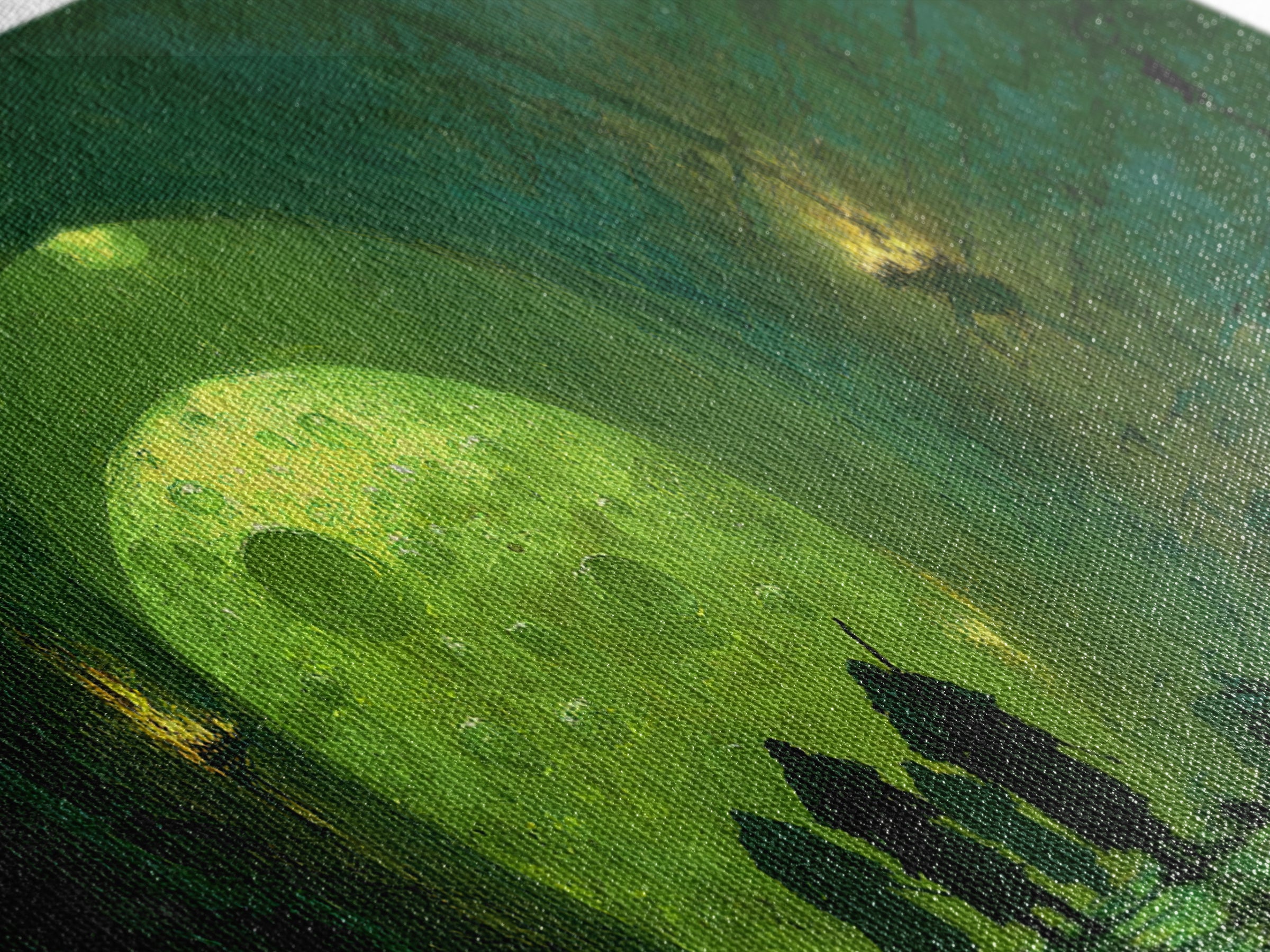 Glowing Green Moon Tunnel Wall Art, Dark Fantasy Landscape, Dungeon Decor, Whimsical Art Print, Gaming Room Wall Decor, Gift