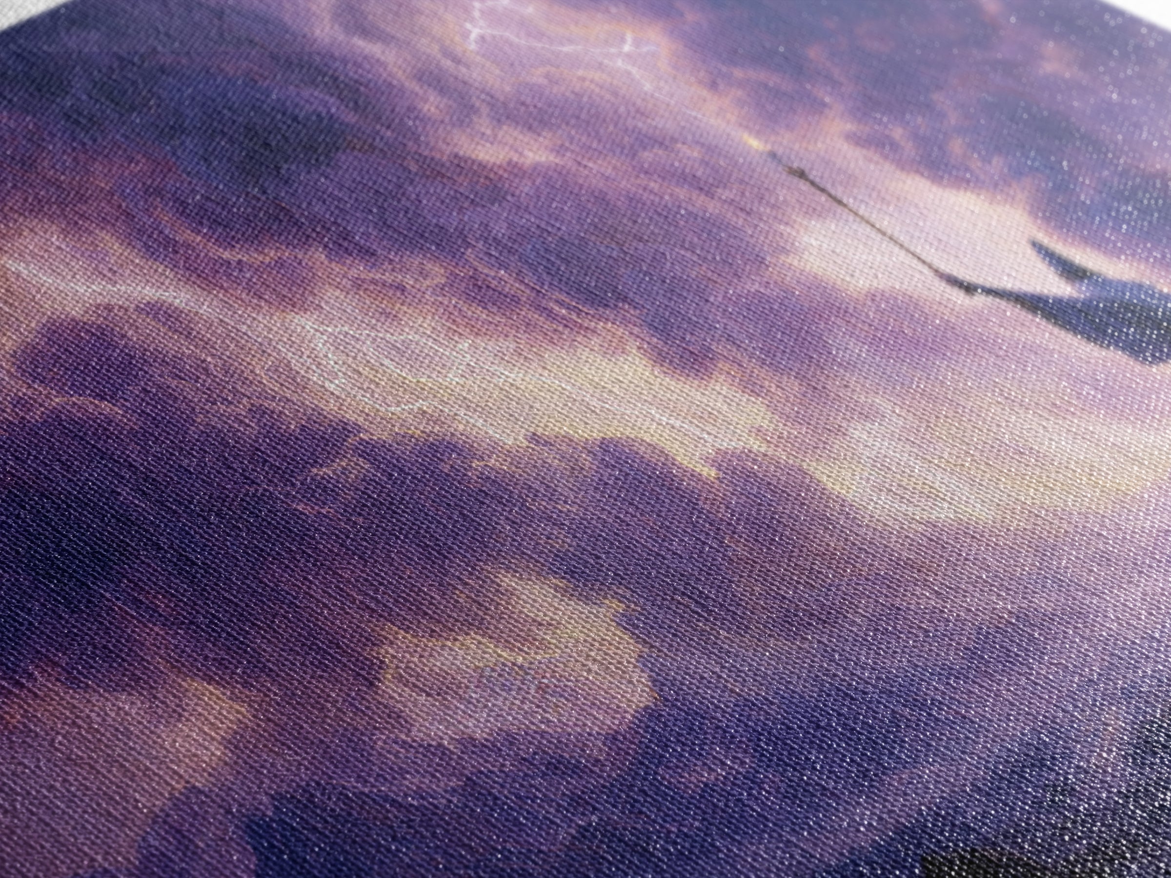 Wizard Lightning Storm Canvas Print, Epic Fantasy Wall Art, Dark Magic Battle Scene, Dramatic Landscape Decor For Game Room