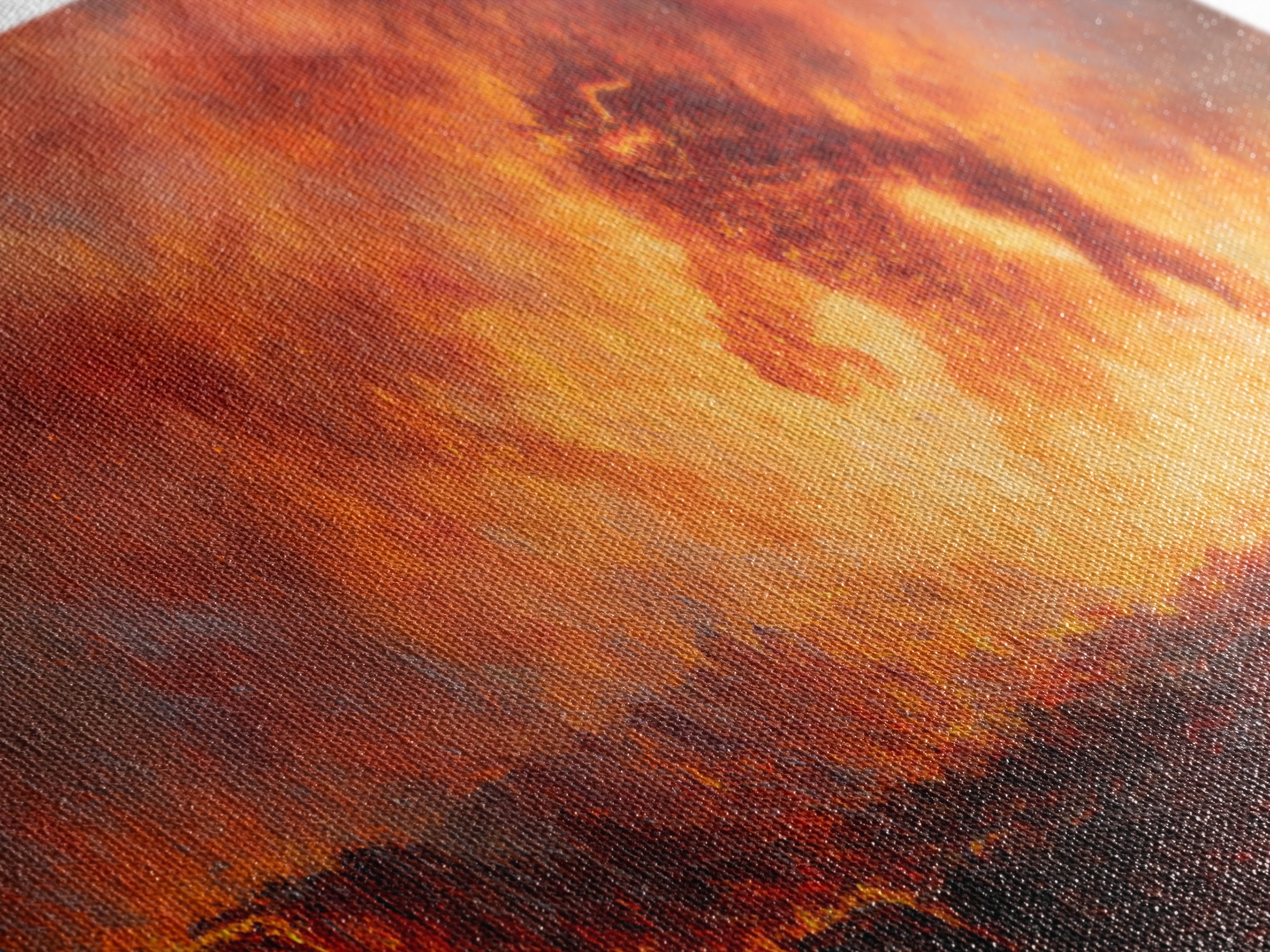 Fiery Lava Titan Fantasy Wall Art, Dark Fantasy Canvas Print, Volcanic Monster Poster, Gaming Room Decor, Gift For Him, Large Art