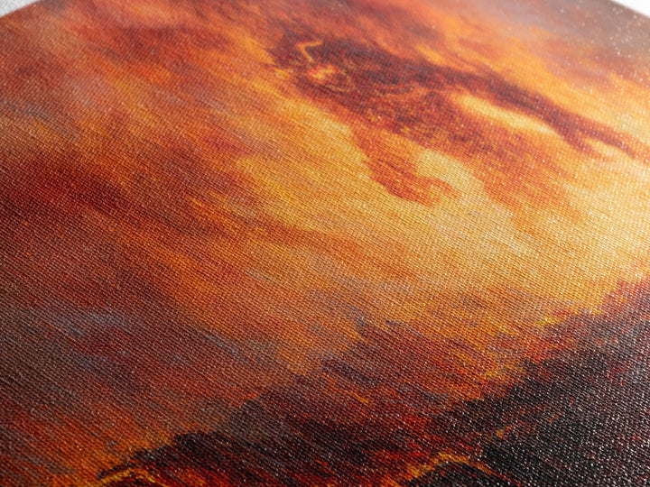Fiery Lava Titan Fantasy Wall Art, Dark Fantasy Canvas Print, Volcanic Monster Poster, Gaming Room Decor, Gift For Him, Large Art