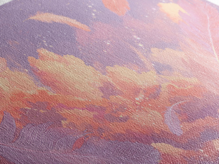 Peach Pink Cloudscape With Feathers Wall Art, Celestial Pastel Sky Canvas Print, Dreamy Nursery And Bedroom Decor, Gift For Her