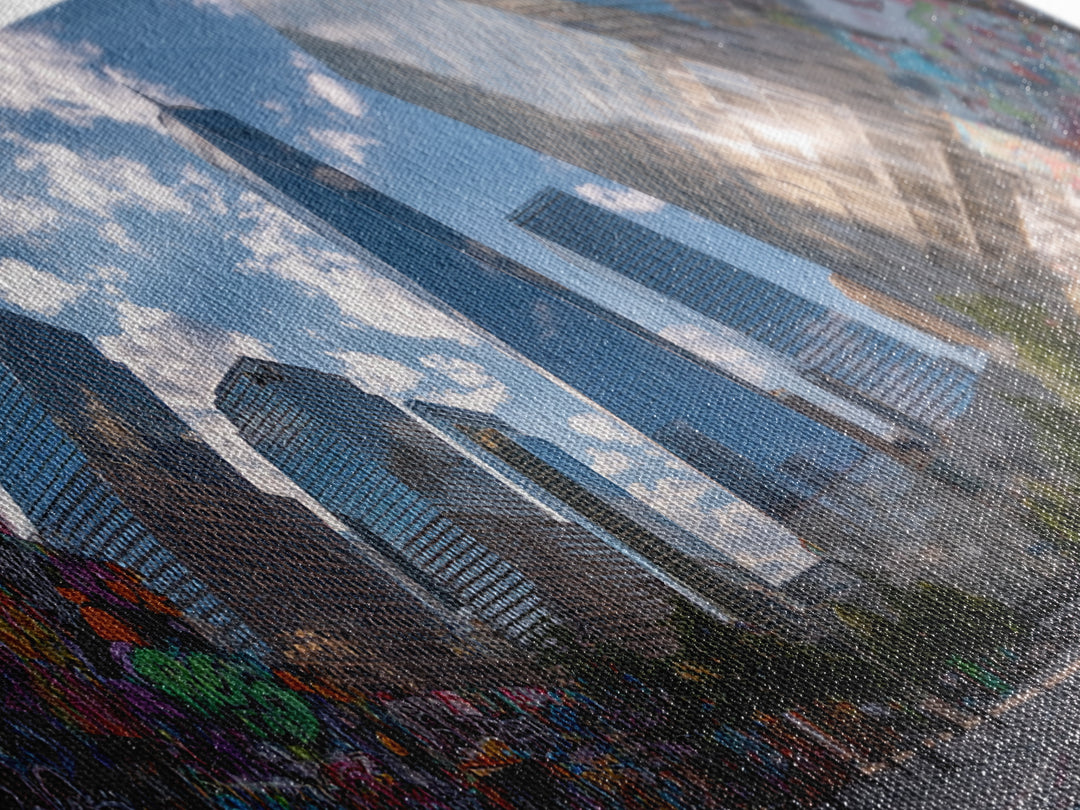 New York City Graffiti Skyline Wall Art, Urban Street Art Canvas Print, Modern Office Decor, Large Living Room Wall Decor