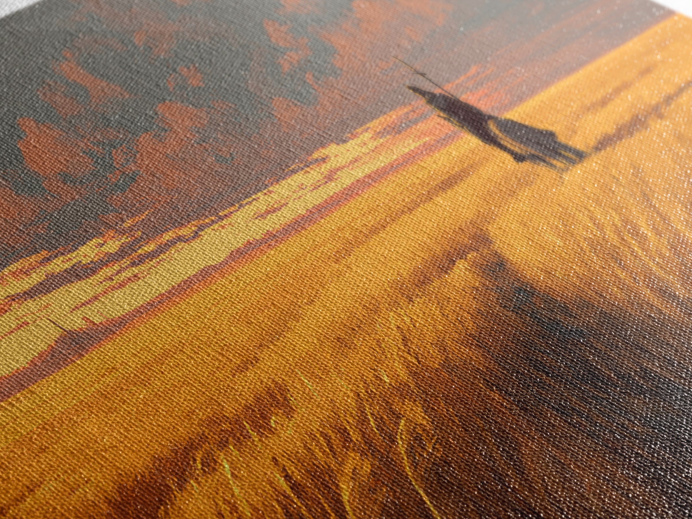 Lone Warrior In Golden Wheat Canvas Print, Sunset Fantasy Landscape Art, Western Rider Decor, Gift For Him, Rustic Home Decor