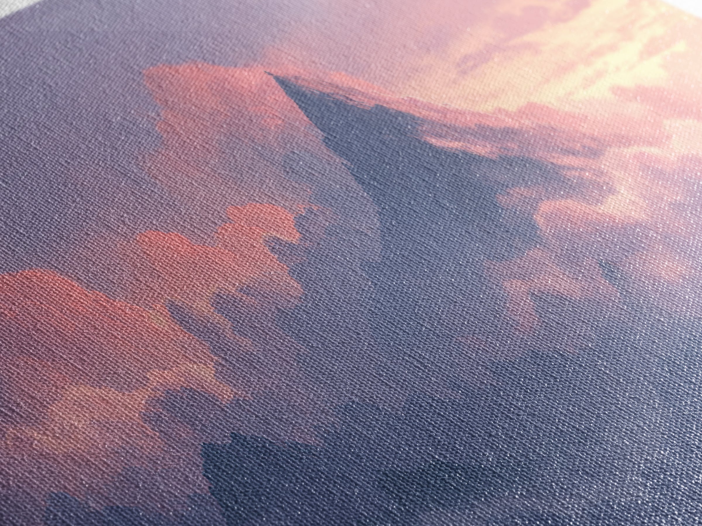 Pink Cloud Mountain Summit Canvas Print, Fantasy Landscape Wall Art, Nature Wall Decor, Adventure Art, Calming Bedroom Decor