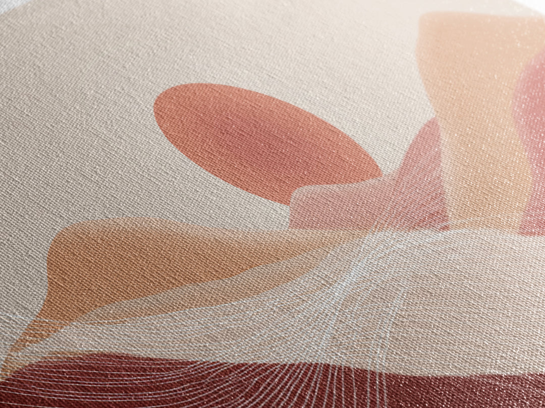 Terracotta Desert Sunset Canvas Print, Abstract Dune Landscape Wall Art, Boho Earth Tone Living Room Decor, Modern Above Bed Print