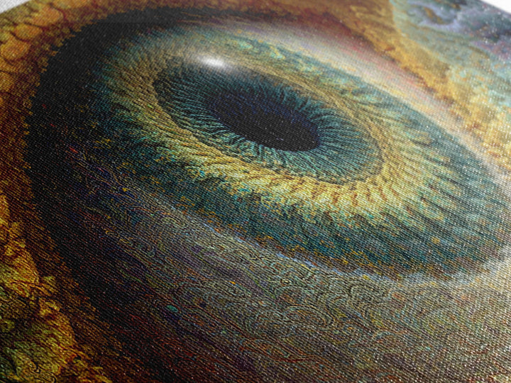 Intricate Digital Art Eye With Detailed Textures Colorful Abstract Wall Art Modern Wall Art Canvas Print For Contemporary Home