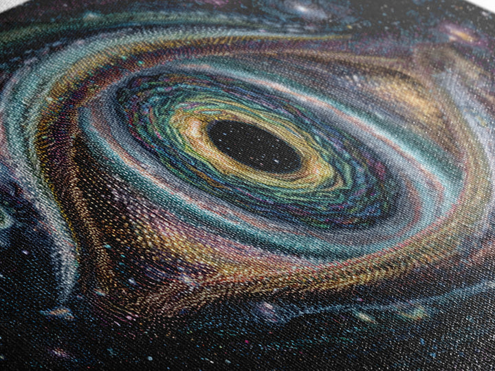 Cosmic Vortex Eye With Starry Galaxy Background Abstract Surreal Wall Art For Modern Home Decor And Spiritual Spaces Canvas Print With Stunning Detail