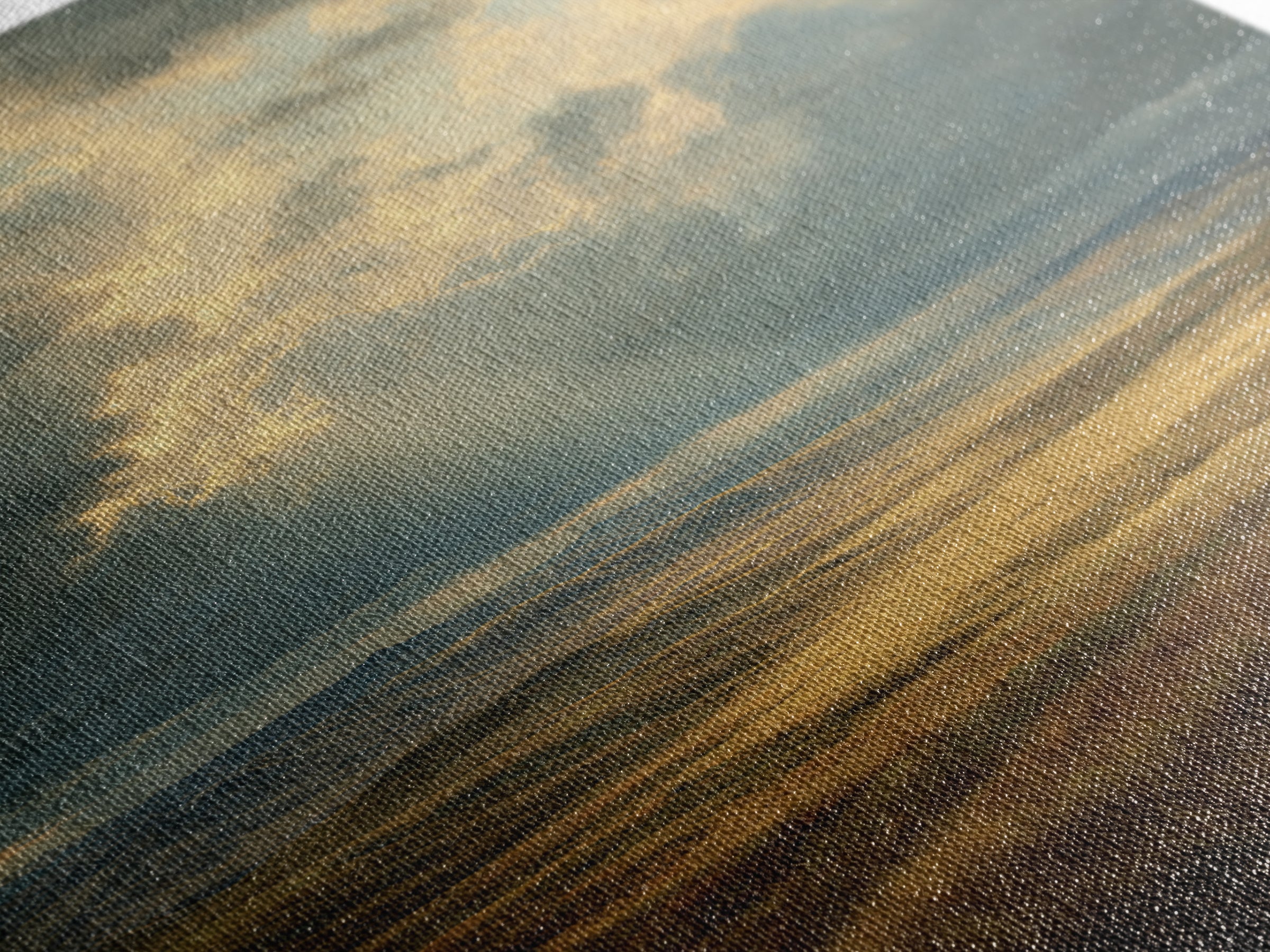 Magnificent Sunbeam Over Vast Meadow Landscape Painting Wall Art Large Canvas Print For Rustic And Farmhouse Decor